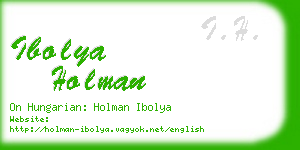 ibolya holman business card